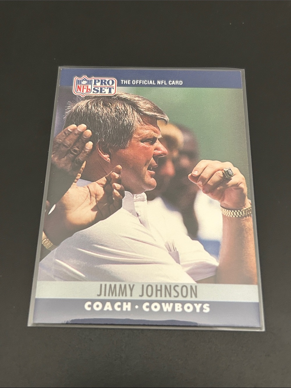 Jimmy Johnson Pro Set NFL Card - White